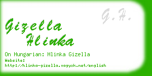 gizella hlinka business card